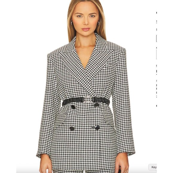 NEW VERONICA BEARD Black White Chek aHutchinson Dickey Jacket NWT - Size S - Picture 2 of 11